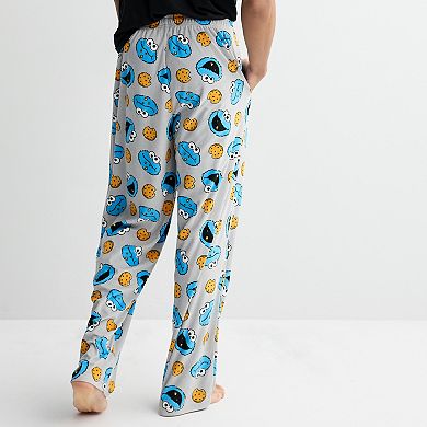 Men's Crazy Cookie Monster Munch Velour Pajama Pants