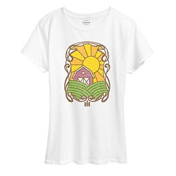 Women's Case IH Barn Stained Glass Distressed Graphic Tee