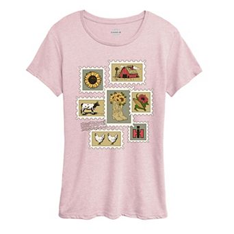 Women's Case IH Farm Stamps Graphic Tee