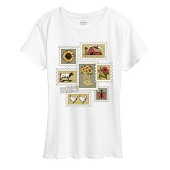 Women's Case IH Farm Stamps Graphic Tee