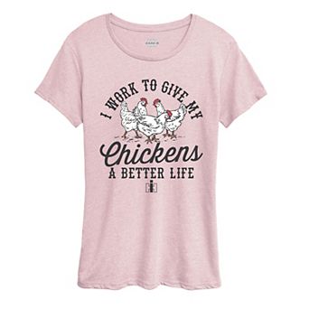 Women's Case IH I Work To Give My Chickens A Better Life Graphic Tee