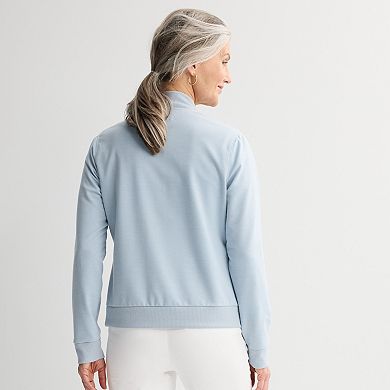 Women's Croft & Barrow® Button Front Knit Jacket