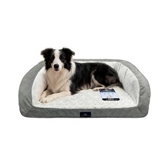 Serta Quilted Orthopedic Bolster Pet Bed