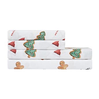 Sweet Home Collection Printed Christmas Holiday Sheet Set