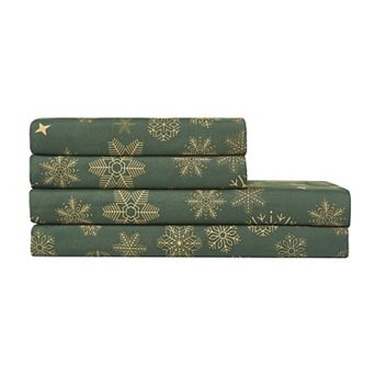 Sweet Home Collection Printed Christmas Holiday Sheet Set