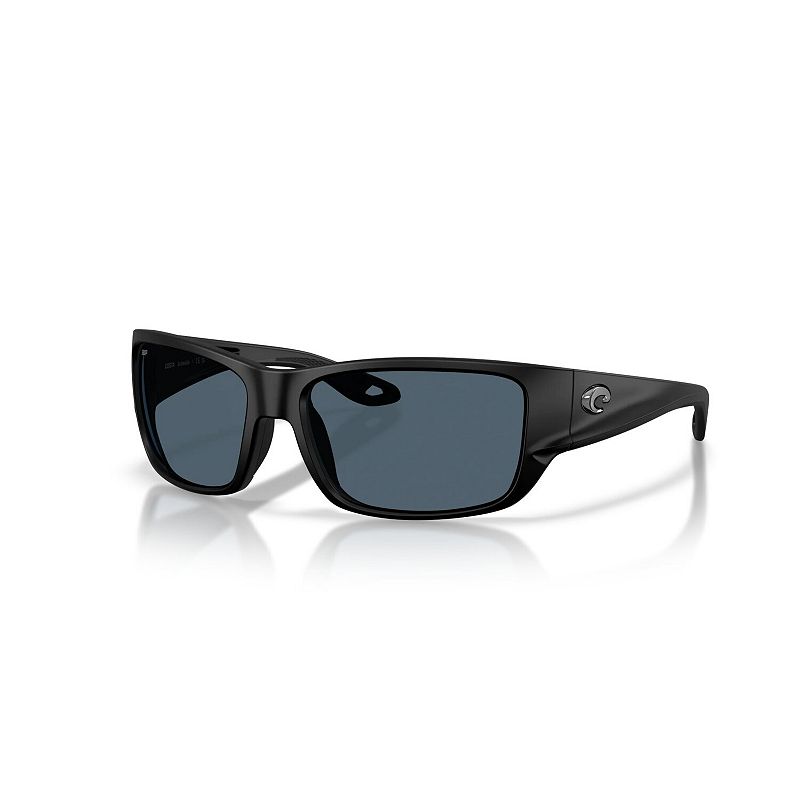 Men's Costa 06S9132 Schoolie Rectangular Sunglasses, Matte Black