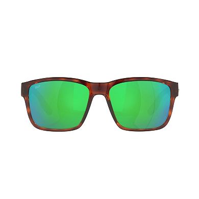 Men's Costa 06S9049 Paunch Square Sunglasses With Green Lens