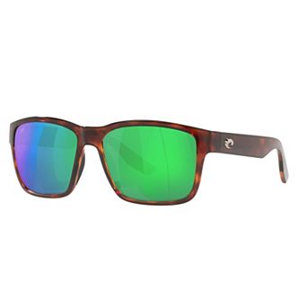 Men's Costa 06S9049 Paunch Square Sunglasses With Green Lens