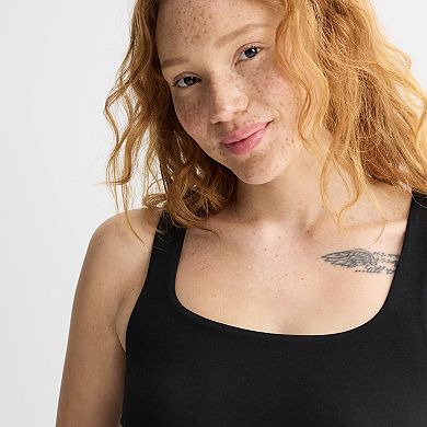 Juniors' SO Square Neck Tank Top