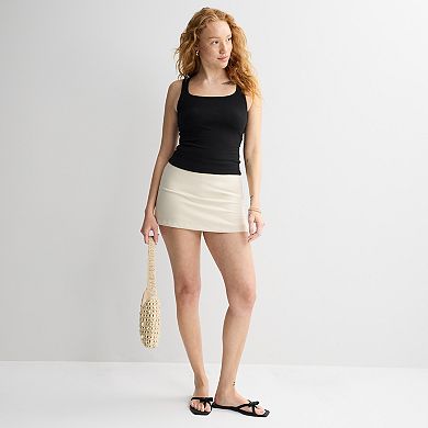 Juniors' SO Square Neck Tank Top