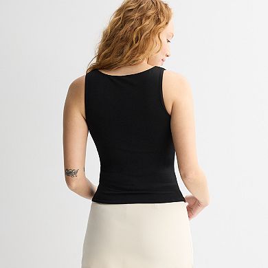 Juniors' SO Square Neck Tank Top