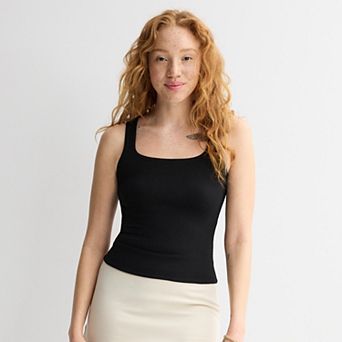Juniors' SO® Square Neck Tank Top