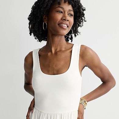 Juniors' SO® Knit & Linen Midi Dress