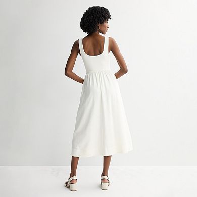 Juniors' SO® Knit & Linen Midi Dress