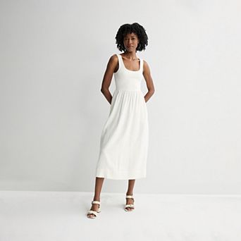 Juniors' SO® Knit & Linen Midi Dress