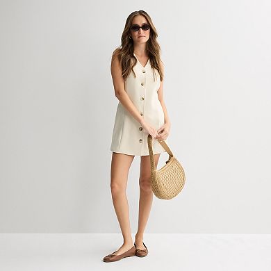 Juniors' SO® Sleeveless Button Front Dress