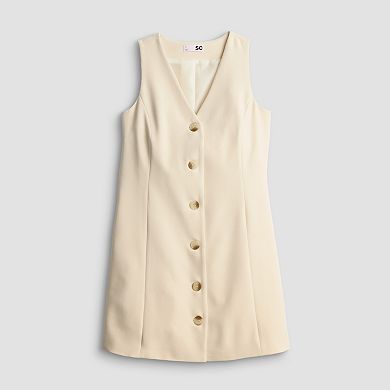 Juniors' SO® Sleeveless Button Front Dress