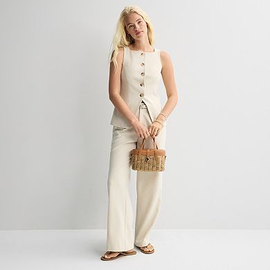 Juniors' SO® Square Neck Long Line Vest