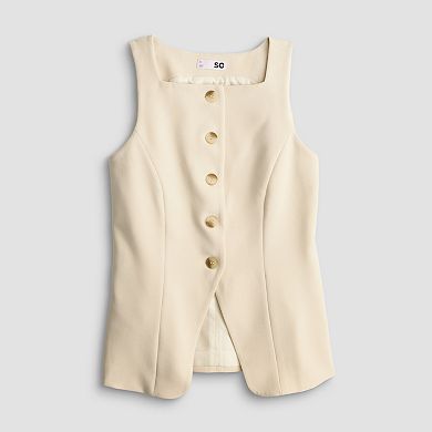 Juniors' SO® Square Neck Long Line Vest