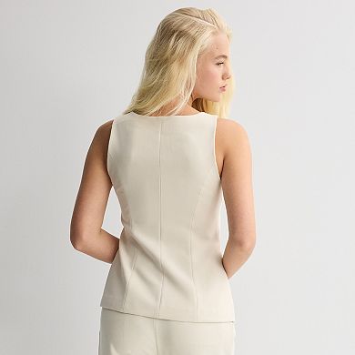 Juniors' SO® Square Neck Long Line Vest