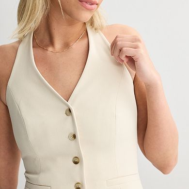 Juniors' SO® Halter Suit Vest