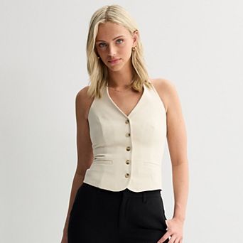 Juniors' SO® Halter Suit Vest