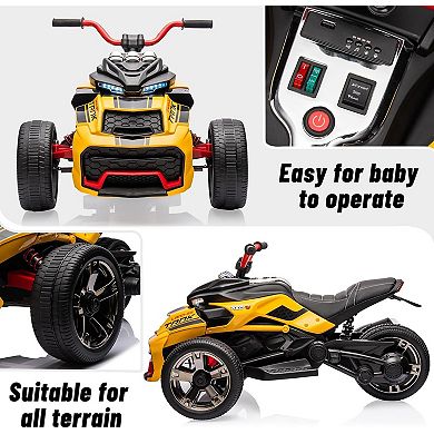 12V Kids Electric 3-Wheel Ride-On Truck with Remote Control,2 Speeds Up to 7 MPHToy Vehicle