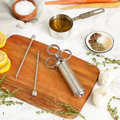 RSVP International Endurance Stainless Steel Marinade Injector with 2 Tips