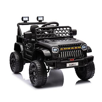 12V Kids Ride-On Truck, Electric Vehicle with Remote Control, 4-Wheel Suspension, LED Lights, Music