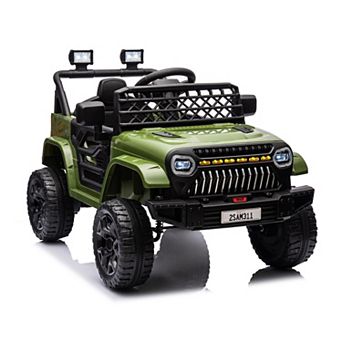 12V Kids Ride-On Truck, Electric Vehicle with Remote Control, 4-Wheel Suspension, LED Lights, Music