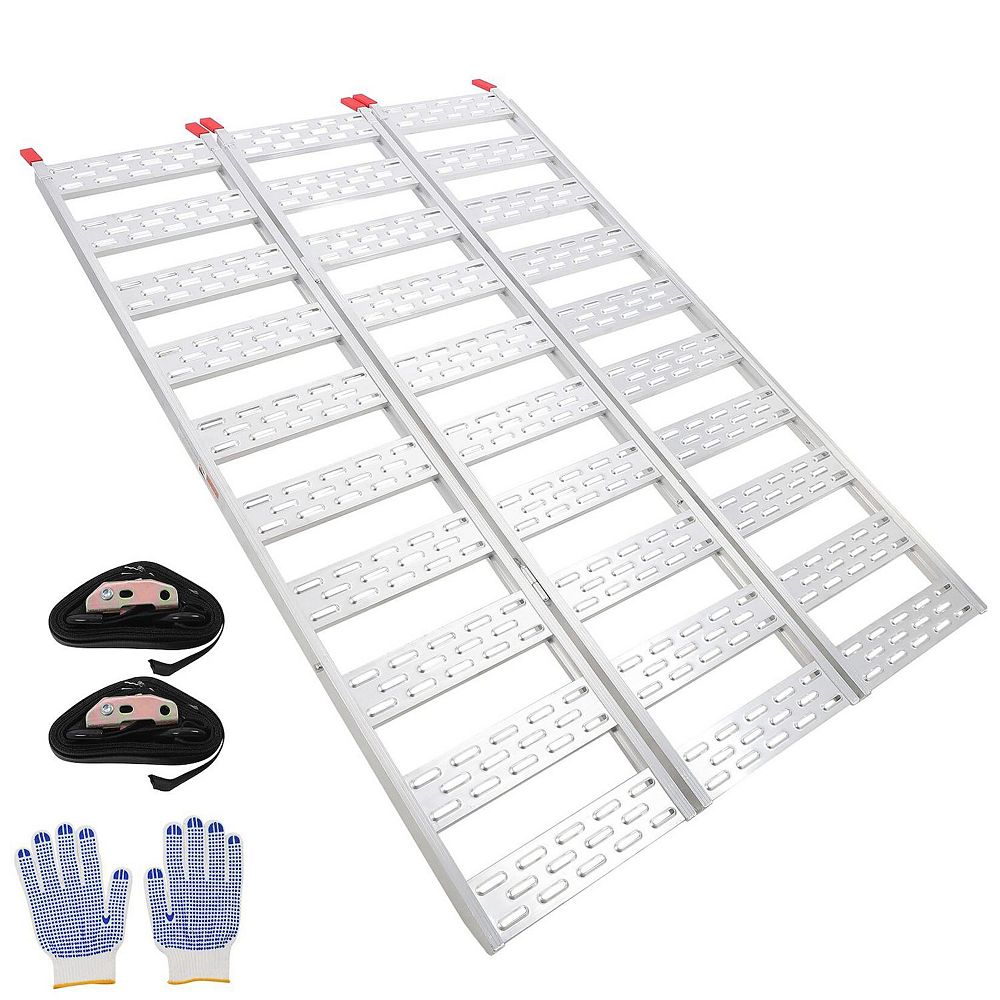 Foldable ramp, aluminum three fold motorcycle loading ramp, ATV ramp ...