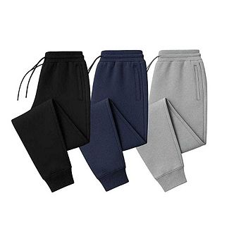 Men's 3 Pack Ultra Soft Fleece Joggers Cozy & Comfortable Sweatpants