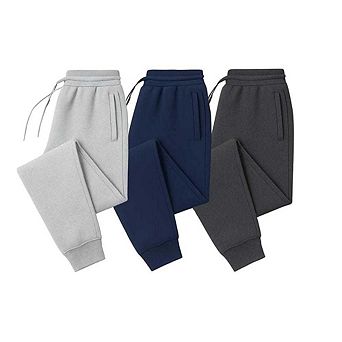 Men's 3 Pack Ultra Soft Fleece Joggers Cozy & Comfortable Sweatpants