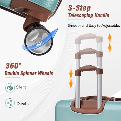 4-Piece Hardside Spinner Luggage Set with Cosmetic Case and TSA Lock