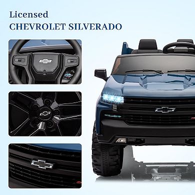 24V Chevrolet Silverado Kids Ride-On Truck, 2-Seater w/ Parent Remote & Music