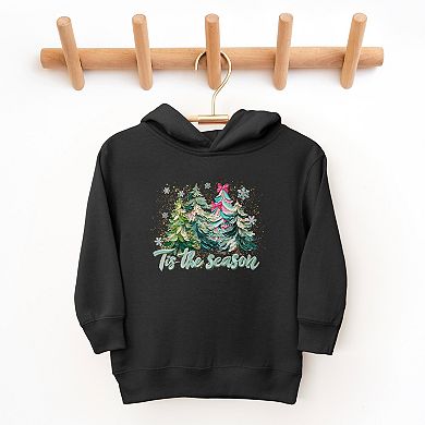 Tis The Season Painted Trees - Toddler Hoodie