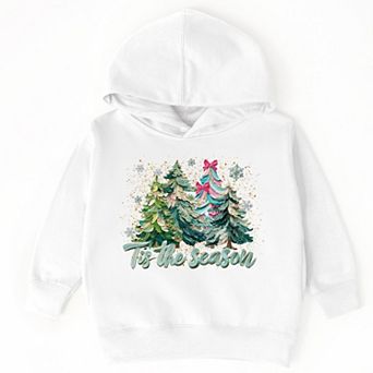 Tis The Season Painted Trees - Toddler Hoodie