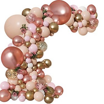 150 pc Metallic Balloon Arch Kit in Blush Gold for Weddings, Birthdays & Bridal Shower