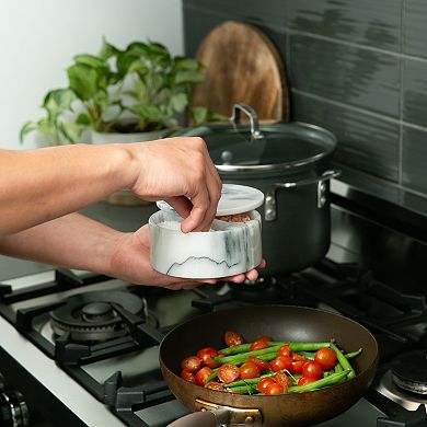 RSVP International Salt Box - White Marble