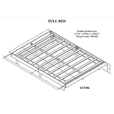 Whisen Modern Design Floating Platform Bed Frame