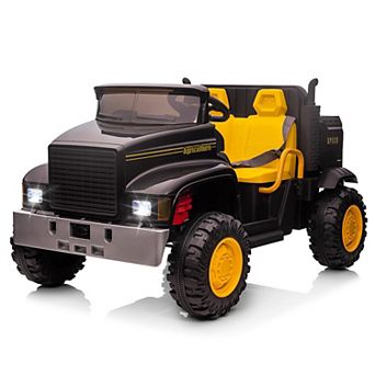 24V Kids Ride-On 4WD UTV Truck with Remote Control,2-Seater Electric Dump Bed Vehicle,4x200W Motors