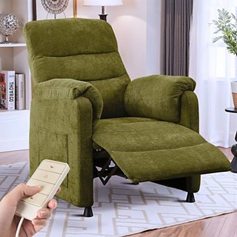 Electric Recliner,Sofa Recliner,Remote Control and Side Pockets,Adjustable Backrest and Footrest