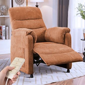Electric Recliner,Sofa Recliner,Remote Control and Side Pockets,Adjustable Backrest and Footrest