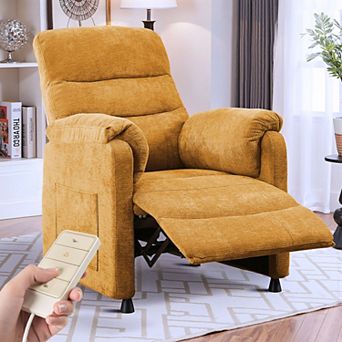 Electric Recliner,Sofa Recliner,Remote Control and Side Pockets,Adjustable Backrest and Footrest