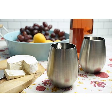 RSVP International Endurance Stainless Steel Stemless Cocktail Sets