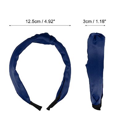 4 Packs Satin Knot Headbands for Women 1.2 Inch Wide