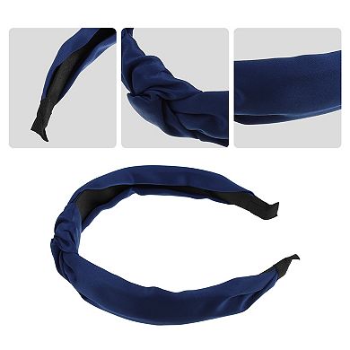 4 Packs Satin Knot Headbands for Women 1.2 Inch Wide