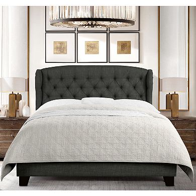 Modern Linen Platform Bed