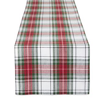 DII Christmas Plaid Table Runner