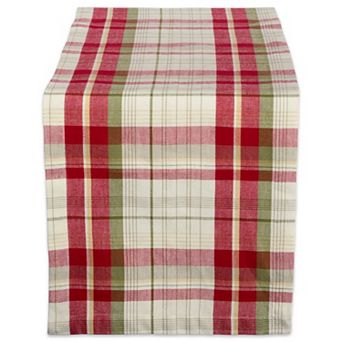DII Christmas Plaid Table Runner
